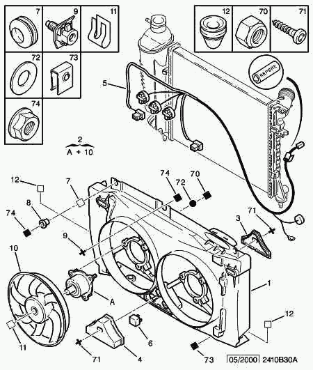 PEUGEOT (DF-PSA) 1254 85 - Вентилятор, охолодження двигуна autocars.com.ua