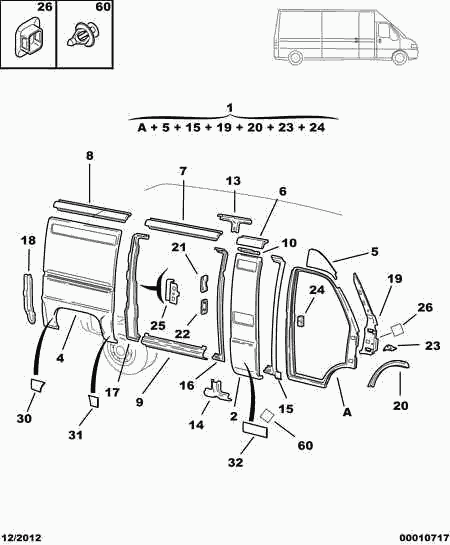 CITROËN 8547.P2 - Облицювання / захисна накладка, боковина autocars.com.ua