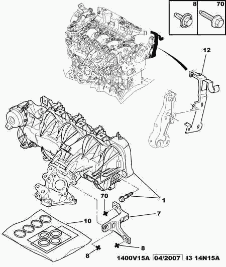 VW 0348 T2 - Прокладка, впускний колектор autocars.com.ua