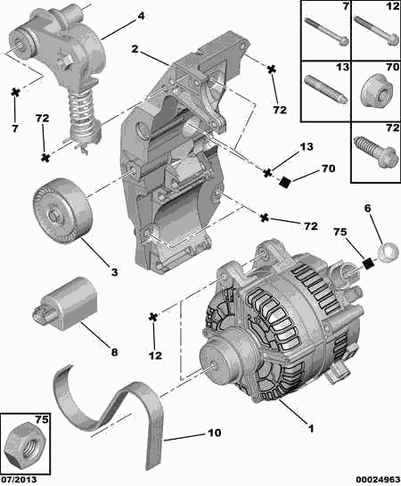 PEUGEOT 5705 CJ - Генератор avtokuzovplus.com.ua