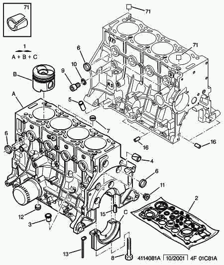 Lancia 0197.X4 - Комплект прокладок, блок-картер двигуна autocars.com.ua