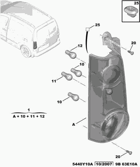 CITROËN/PEUGEOT 6350 FJ - Задній ліхтар autocars.com.ua