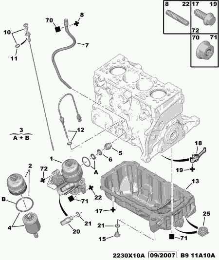 PEUGEOT 1103.L8 - Прокладка, масляний фільтр autocars.com.ua