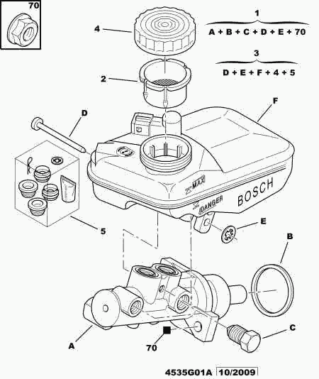 CITROËN 4601 F6 - Главный тормозной цилиндр avtokuzovplus.com.ua