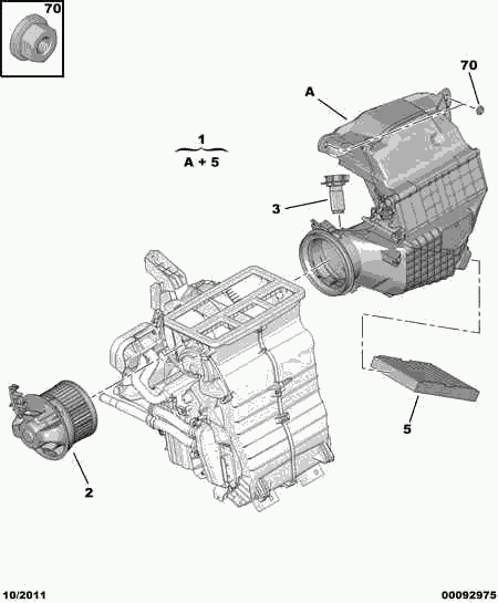 PEUGEOT 6447 TV - Фильтр воздуха в салоне avtokuzovplus.com.ua