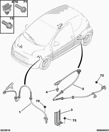 PEUGEOT 4545 E2 - Датчик ABS, частота обертання колеса autocars.com.ua