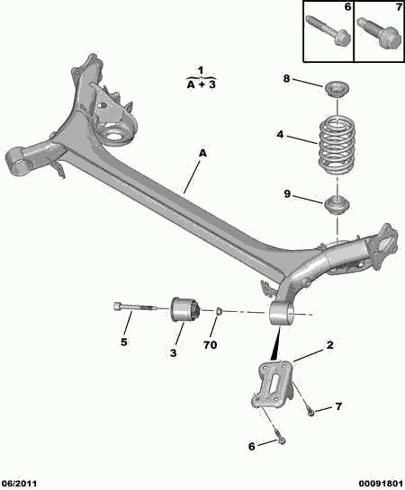 PEUGEOT 5148 S2 - REAR SUSPENSION CROSSMEMBER autocars.com.ua