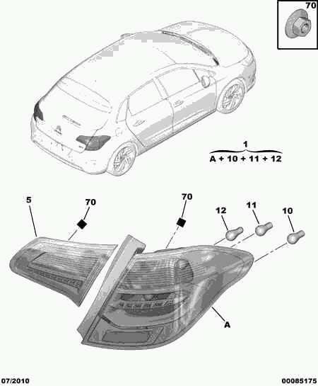 CITROËN/PEUGEOT 6351 KS - Задній ліхтар autocars.com.ua