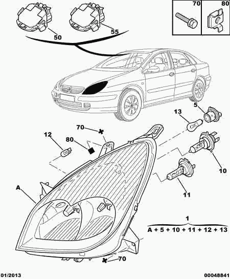 CITROËN/PEUGEOT 6205 X2 - Основна фара autocars.com.ua