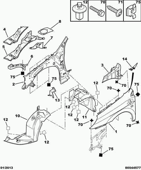 PEUGEOT 8211 WV - Пружинный зажим avtokuzovplus.com.ua