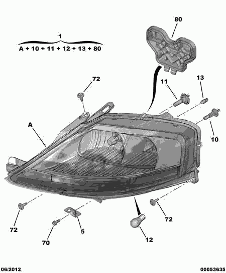 CITROËN 6208 85 - Основна фара autocars.com.ua