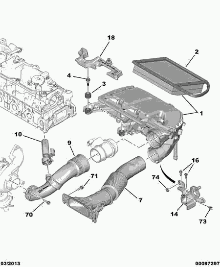 DS 1434 G3 - Рукав повітрозабірника, повітряний фільтр autocars.com.ua