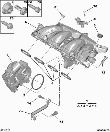 Opel 0361 T0 - INTAKE AIR DISTRIBUTOR avtokuzovplus.com.ua