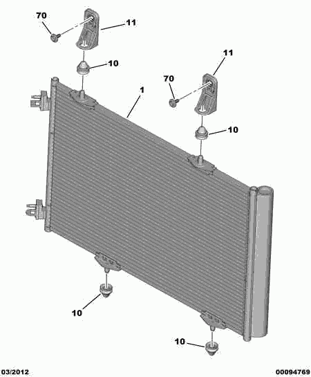 радиатор кондиционера шевроле круз. 121-075 панель иллюстраций. конденсатор климатической установки. установки с ресивером. радиатор шевроле круз 1.