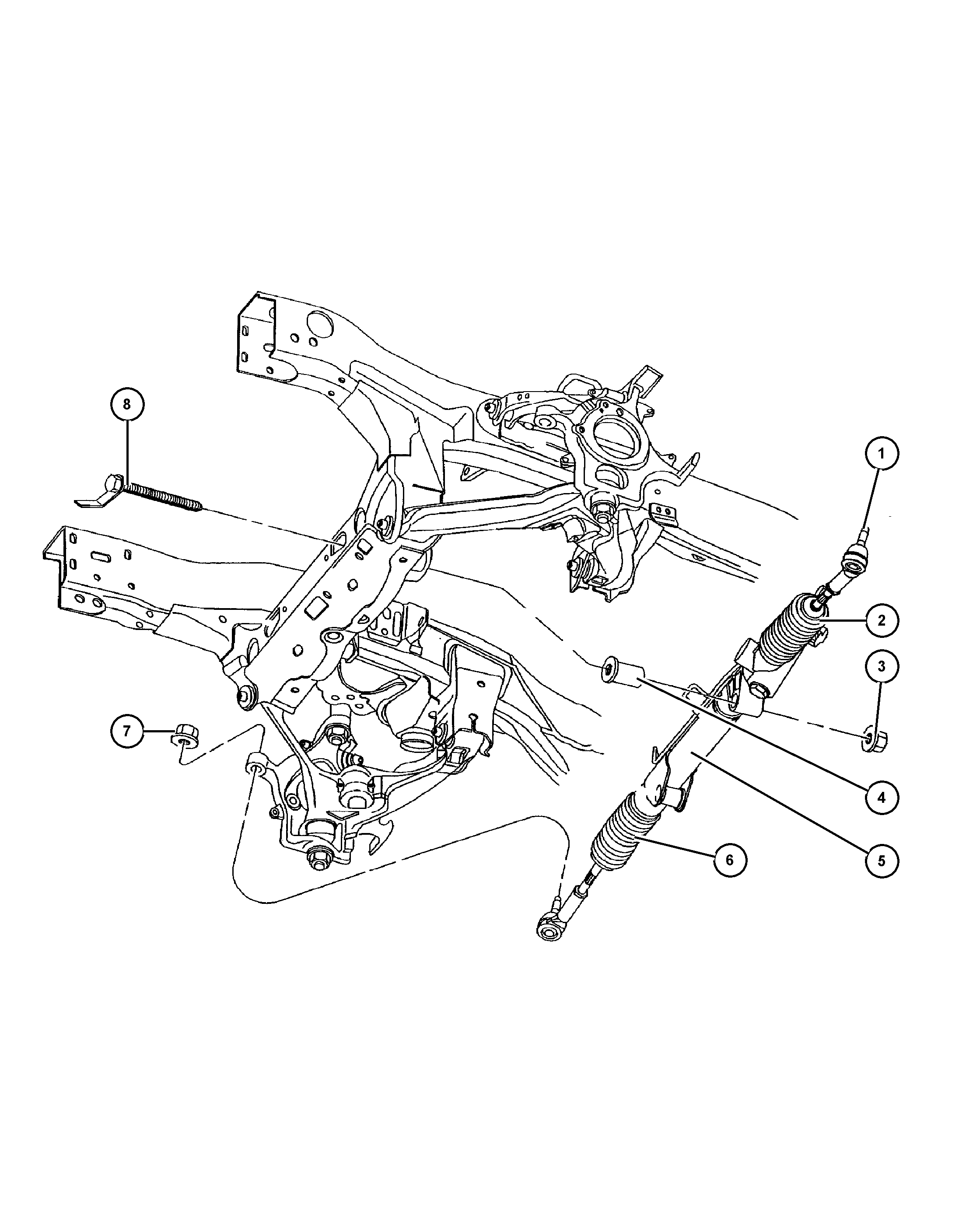 Dodge 52106 544AA - Наконечник рульової тяги, кульовий шарнір autocars.com.ua