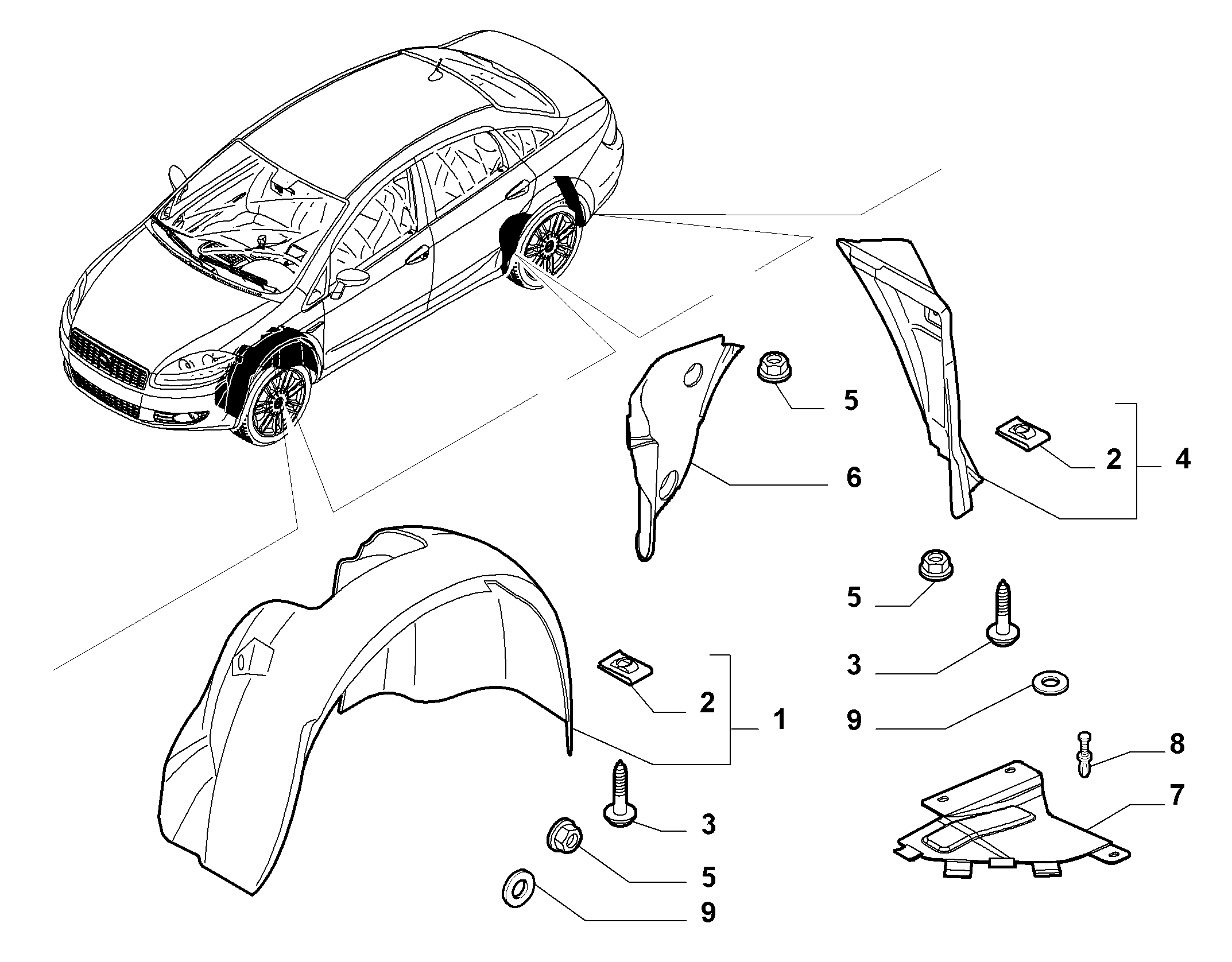 FIAT 82421028 - Зажим, молдинг / защитная накладка avtokuzovplus.com.ua