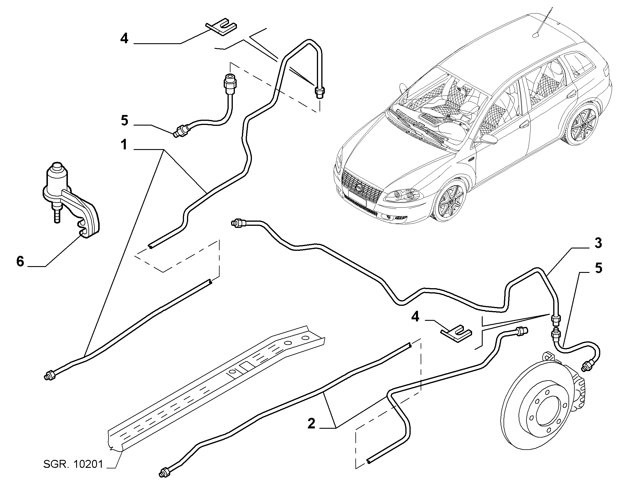 FIAT 51733731 - Тормозной шланг avtokuzovplus.com.ua