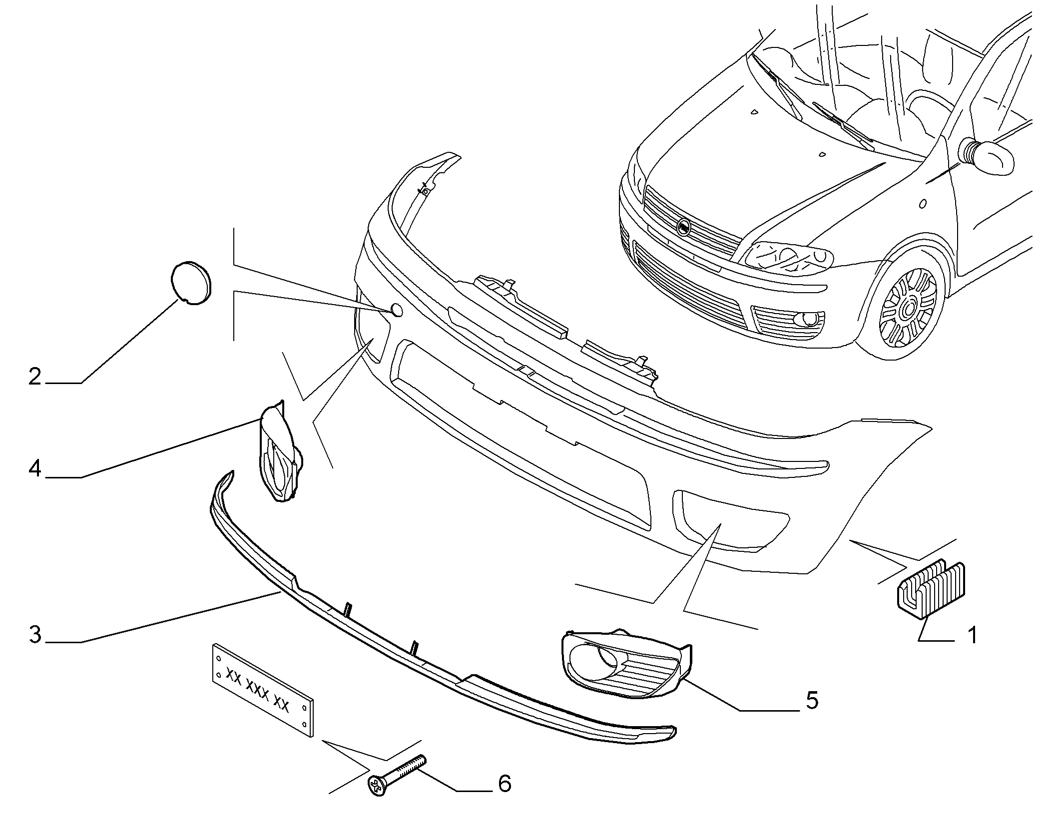 FIAT 735356148 - Решітка вентилятора, буфер autocars.com.ua