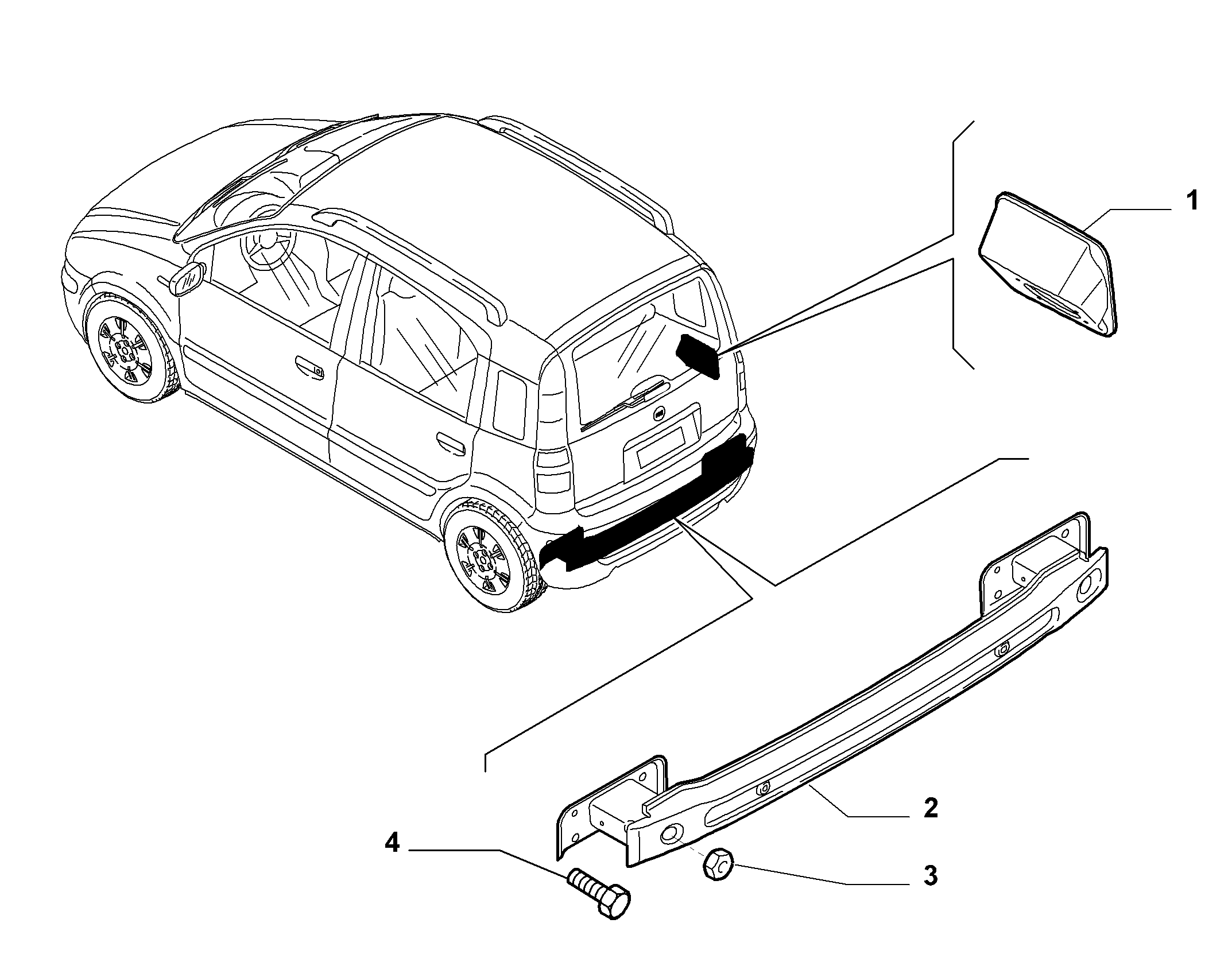 FIAT 46835282 - Підсилювач бампера autocars.com.ua