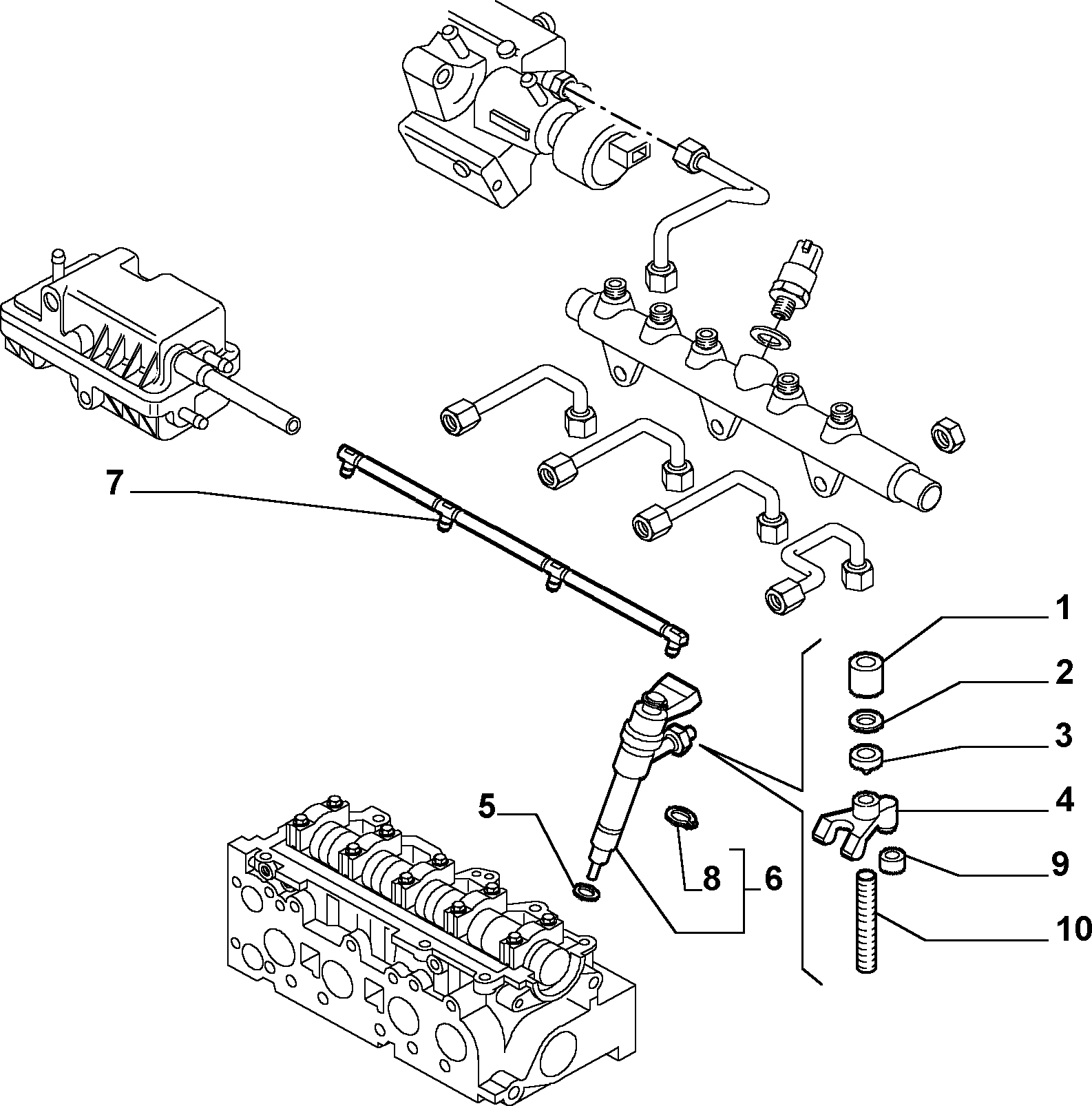 Lancia 55209929 - Шланг, утечка топлива avtokuzovplus.com.ua