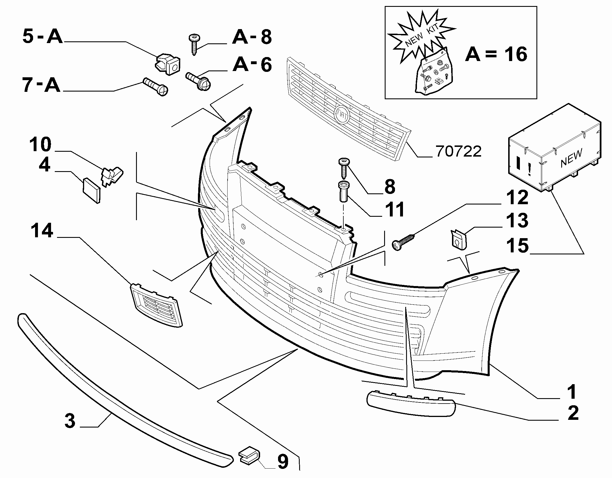 FIAT 71718786 - Спойлер autocars.com.ua