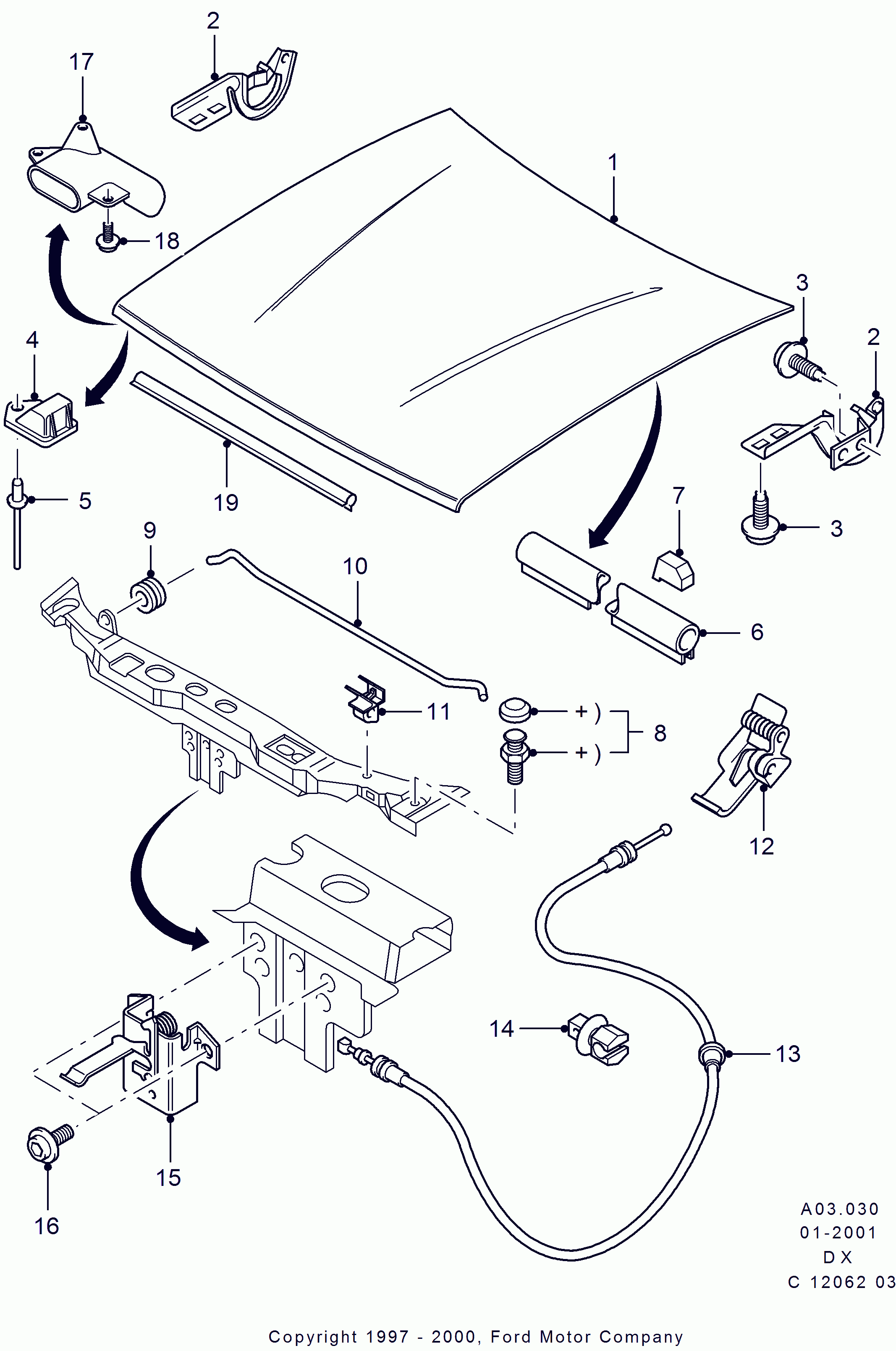 FORD 1119598 - Шарнир, капот avtokuzovplus.com.ua