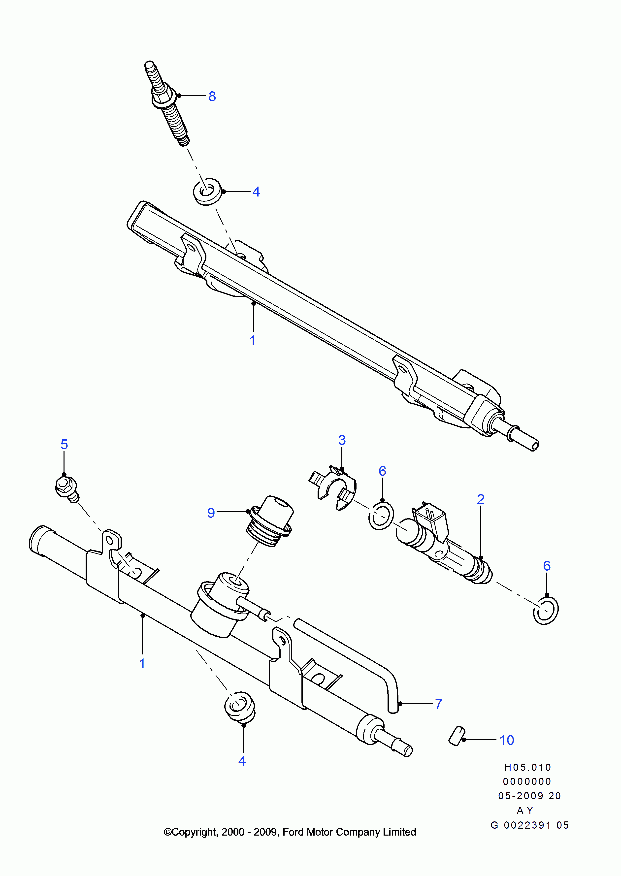 FORD 4334875 - Кільце ущільнювача, клапанна форсунка autocars.com.ua