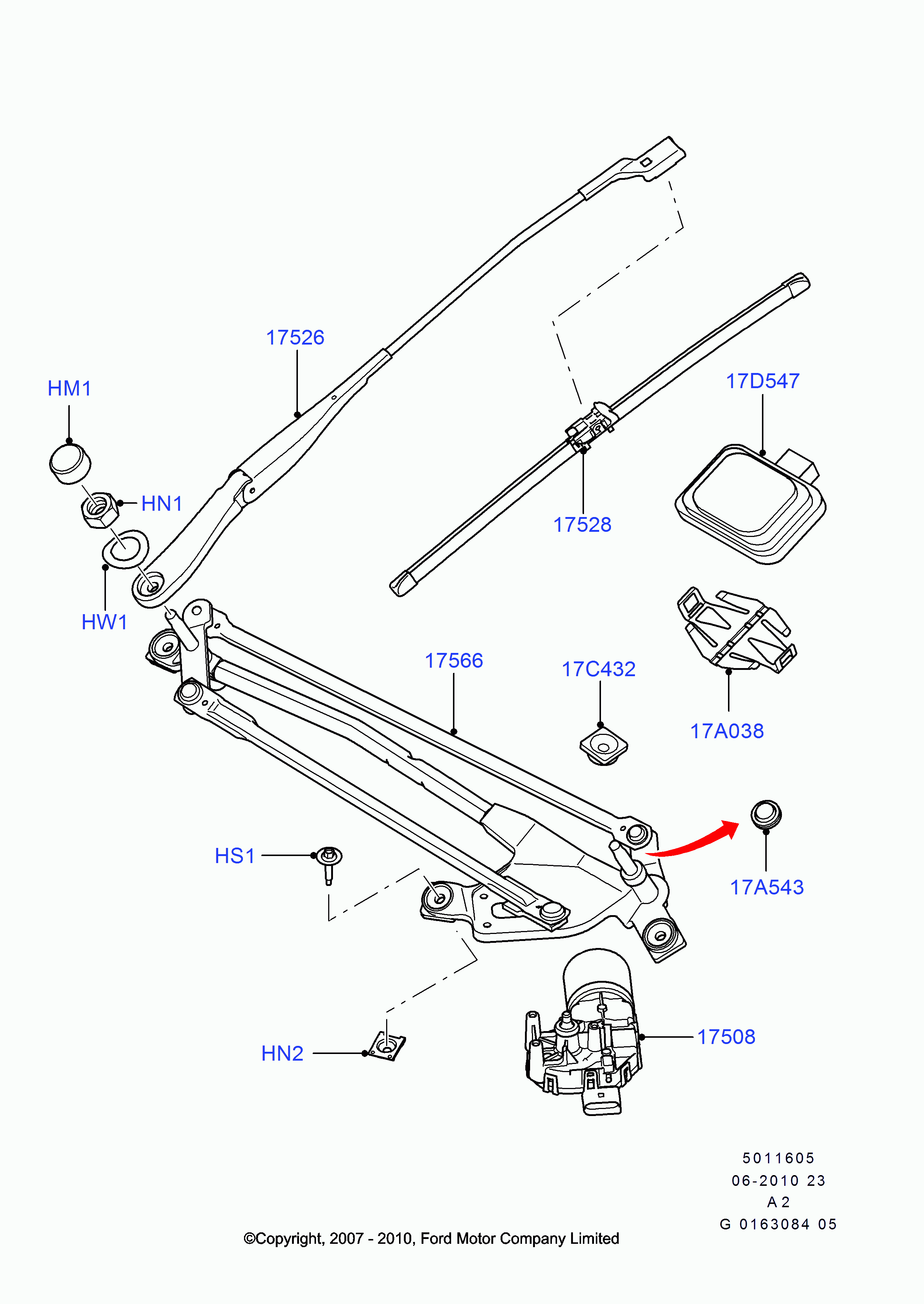 FORD 1537084 - Склоочисник комплект Мондео autocars.com.ua