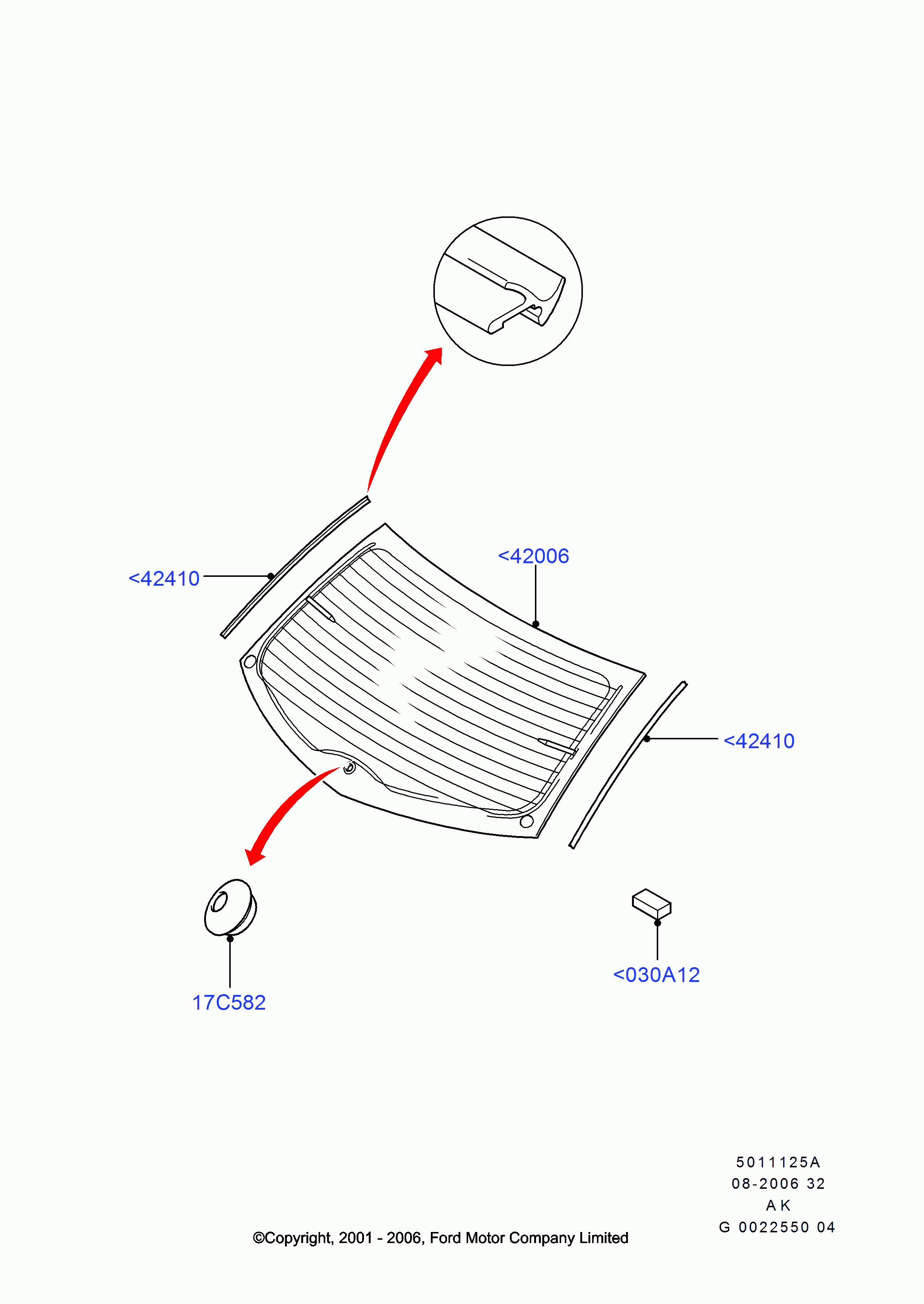 FORD 1112881 - Заднее стекло avtokuzovplus.com.ua