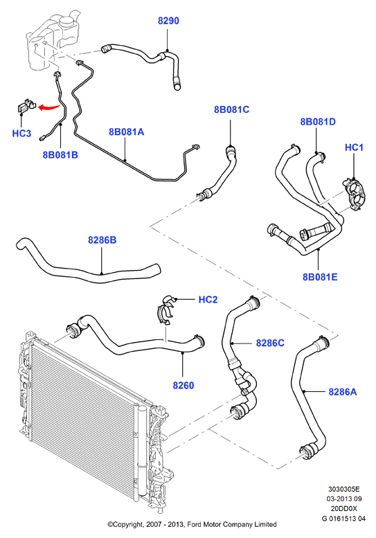 FORD 1587528 - Трубка охлаждающей жидкости avtokuzovplus.com.ua