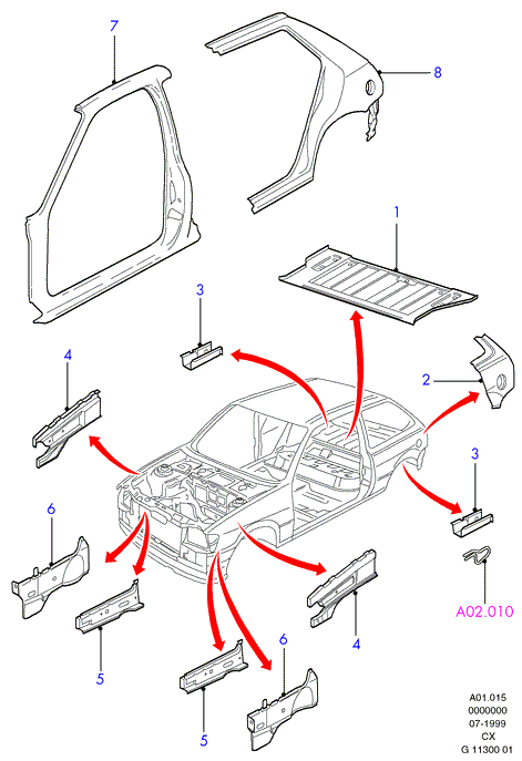 FORD 1050873 - Repair Panel, Panel - Body Side - Rear, LH avtokuzovplus.com.ua