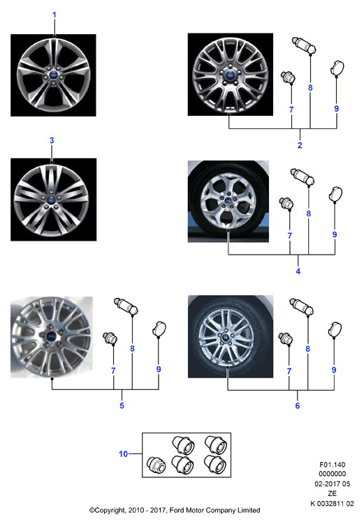 FORD 1726694 - Гайка крепления колеса avtokuzovplus.com.ua