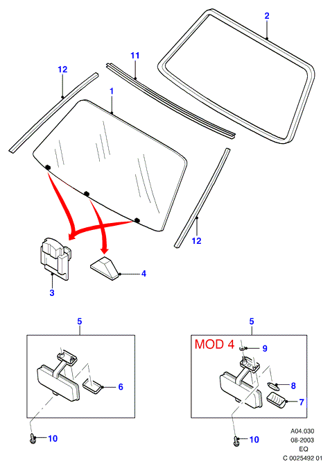 FORD 4529620 - Ветровое стекло avtokuzovplus.com.ua