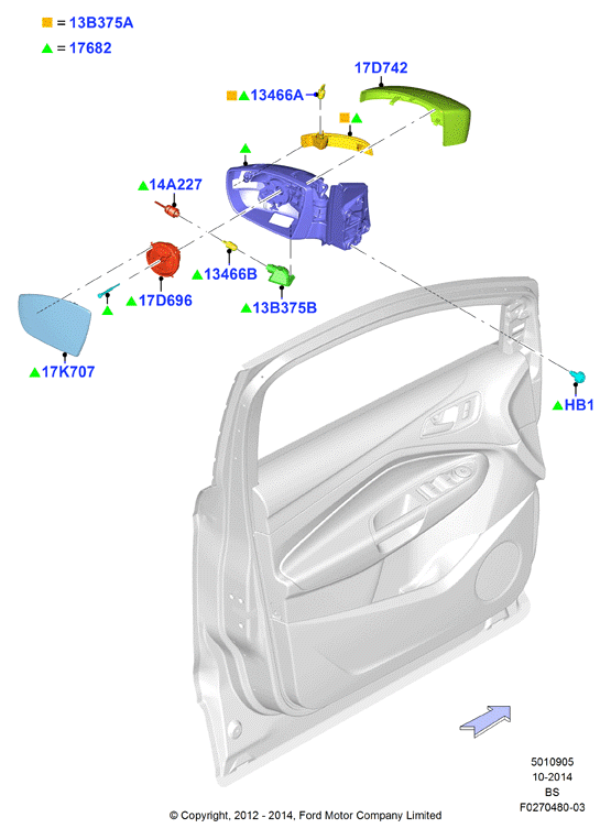 FORD 5131730 - Наружное зеркало avtokuzovplus.com.ua