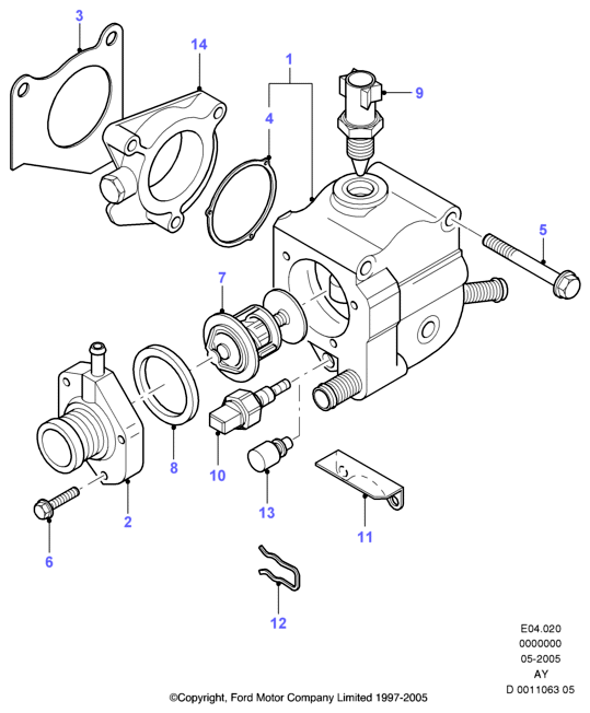 FORD 7 165 886 - Термостат, охолоджуюча рідина autocars.com.ua