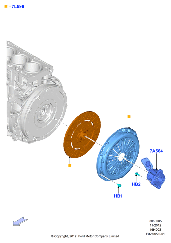 FORD 2168800 - Комплект сцепления avtokuzovplus.com.ua