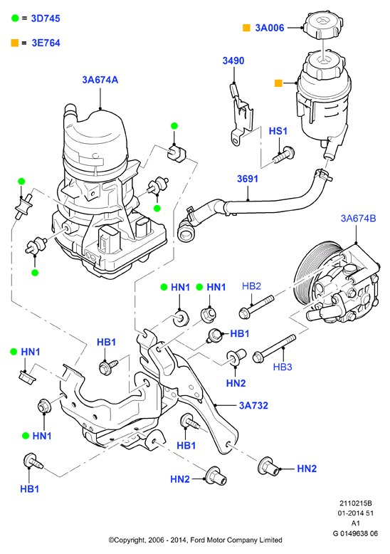 FORD 1766236 - Гідравлічний насос, рульове управління, ГУР autocars.com.ua