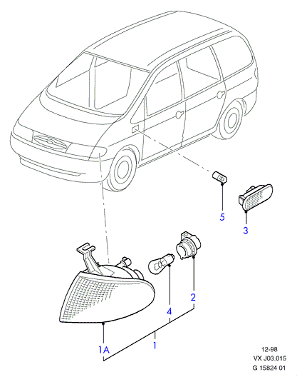 VW/SEAT 7203380 - Бічний ліхтар, покажчик повороту autocars.com.ua