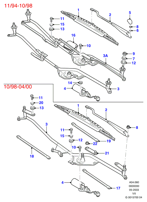 JP Group 1198100700 - Система тяг и рычагов привода стеклоочистителя autodnr.net