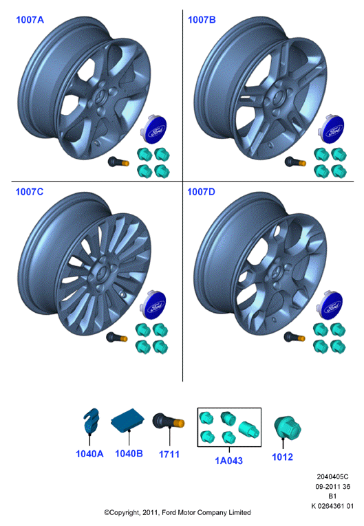 FORD 1500437 - Wheel Assy, 7 Spoke, Wheel Only autocars.com.ua