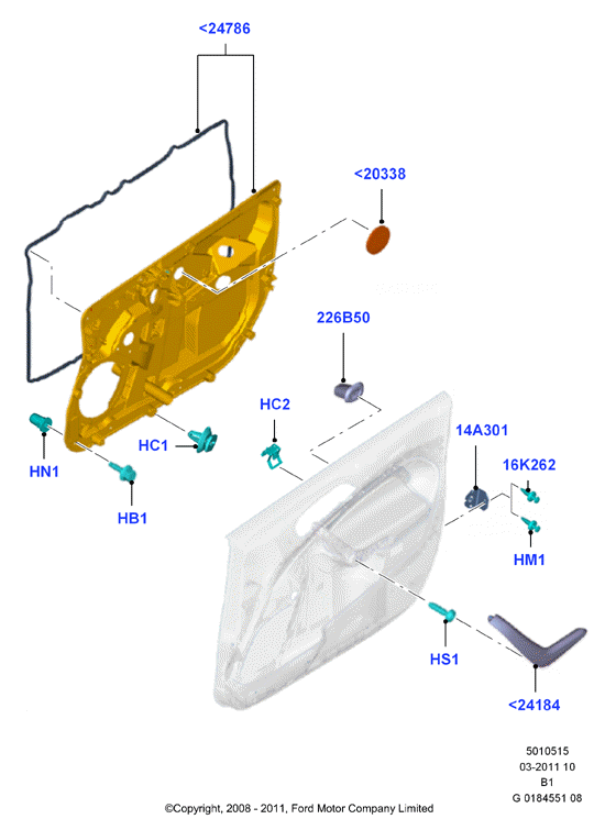 FORD 1673046 - Комплект кліпс, кузов autocars.com.ua