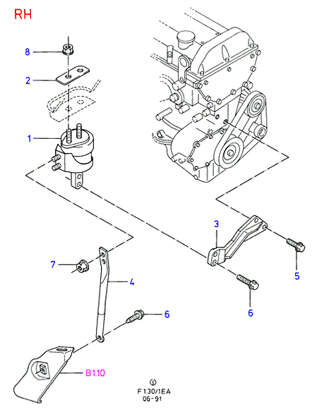 FORD 6 845 224 - Подушка, опора, подвеска двигателя avtokuzovplus.com.ua