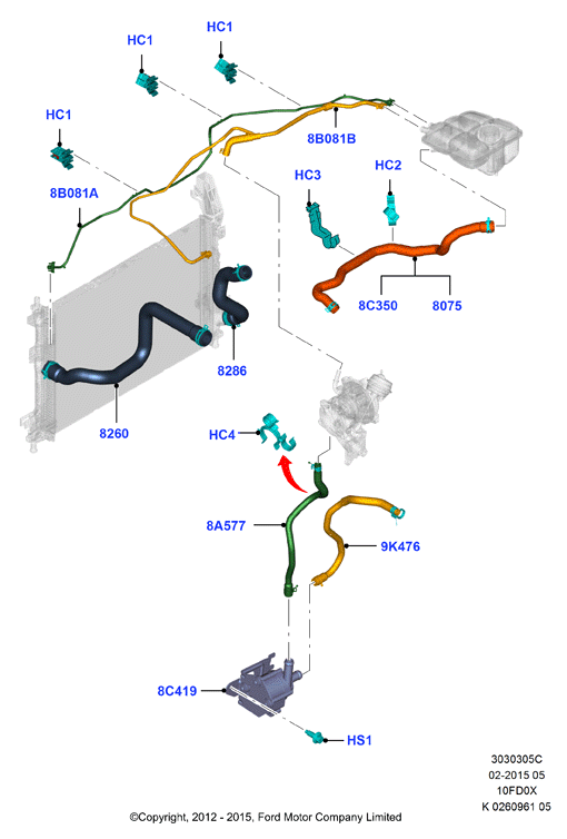 FORD USA 1 829 702 - Шланг радиатора avtokuzovplus.com.ua