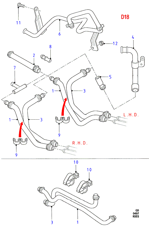 FORD 1 124 546 - Трубка охлаждающей жидкости avtokuzovplus.com.ua