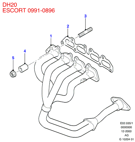 FORD 7 087 454 - Прокладка, выпускной коллектор avtokuzovplus.com.ua