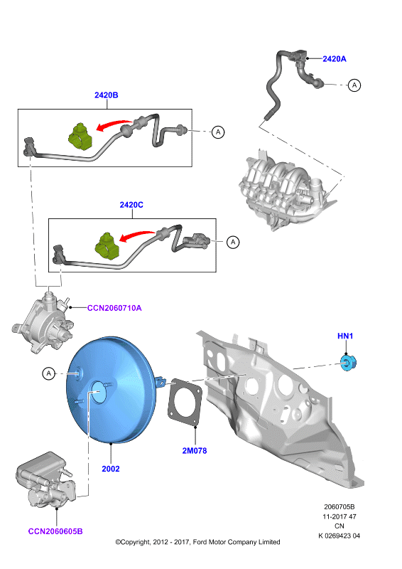 FORD 1747243 - Усилитель тормозного привода avtokuzovplus.com.ua