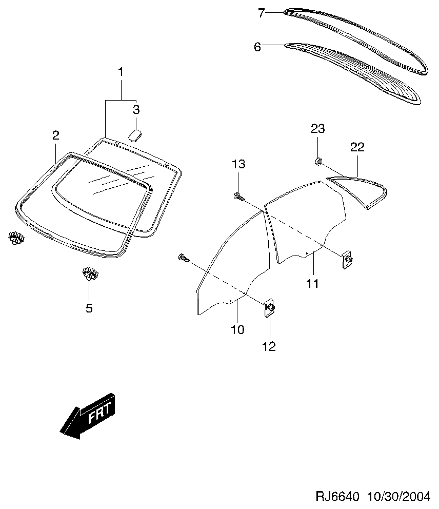 Chevrolet 96543951 - Ущільнювач вітрового autocars.com.ua