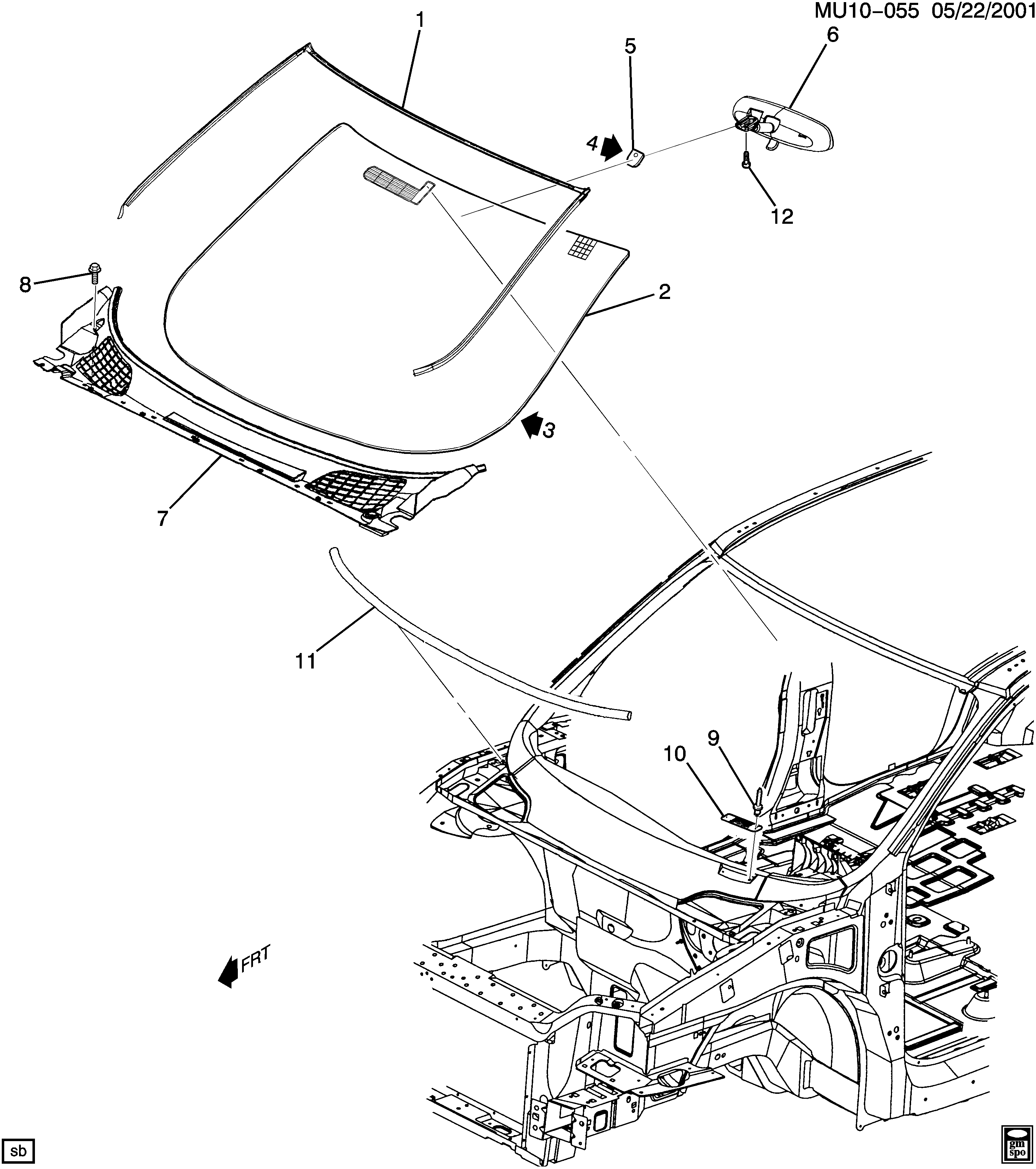 Opel 10318304 - Облицювання / захисна накладка, вітрове скло autocars.com.ua