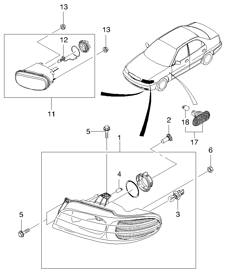 Chevrolet 96190590 - Основна фара autocars.com.ua