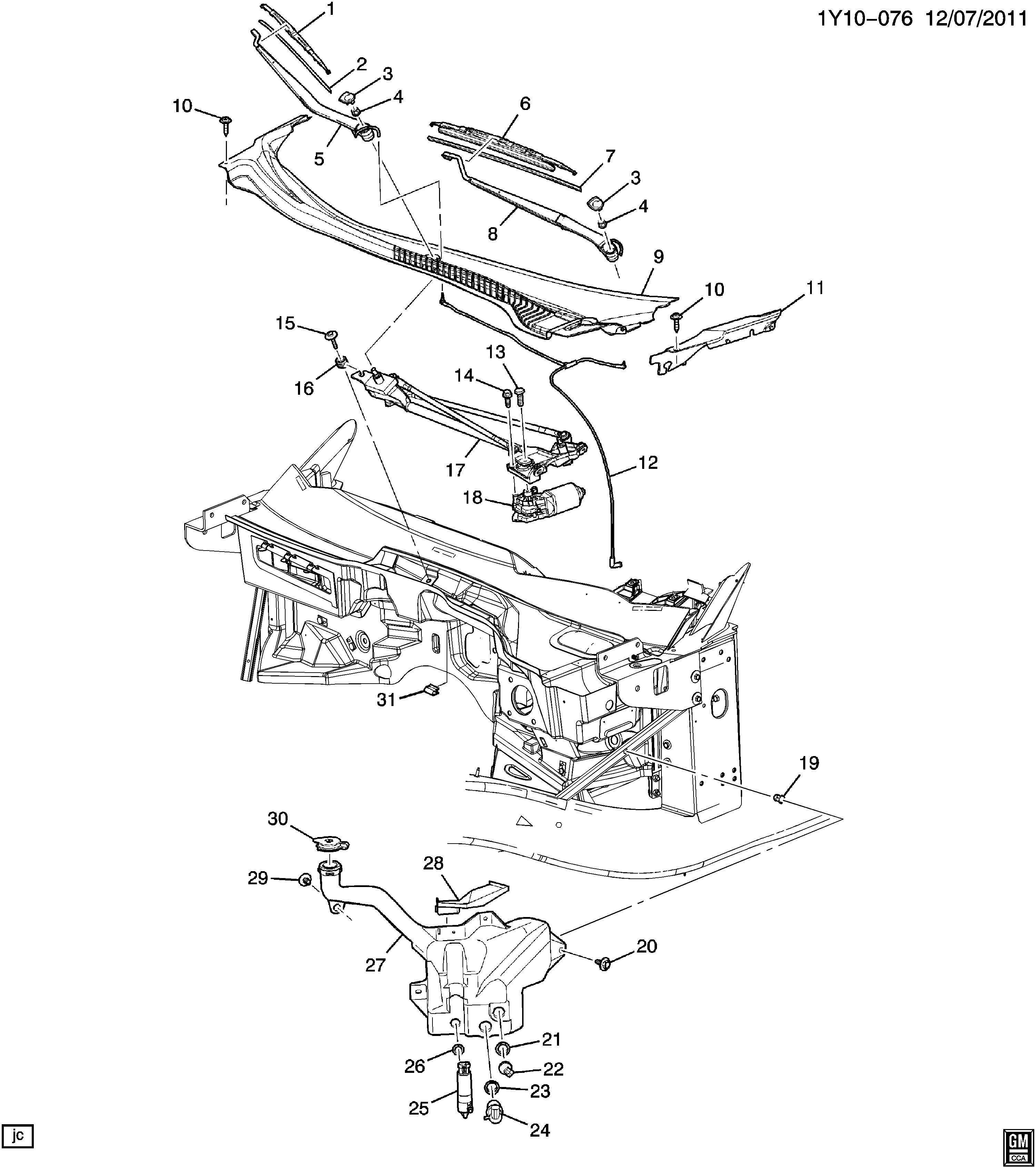 GMC 10306888 - Щітка склоочисника autocars.com.ua